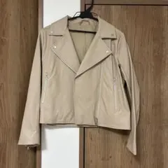 gu ジャケット レザージャケット L ベージュ