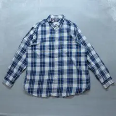 CHAPS RALPH LAUREN 美品 A0831 長袖シャツ XL ネイビ