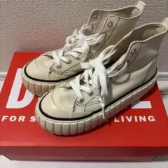 DIESEL ハイカットスニーカー アイボリーのサムネイル