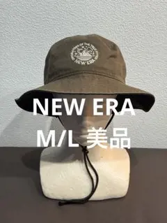 NEW ERA ニューエラ バケットハットUVカット 緑 帽子 コットン 美品