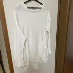 ワッフル　長袖カットソー　Lサイズ　ロンT