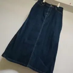 （レナウン）simple life Aラインロングデニムスカートのサムネイル