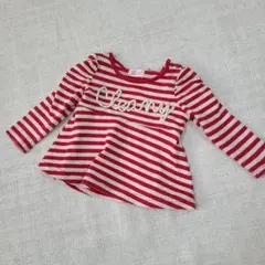 マリンボーダー長袖トップス