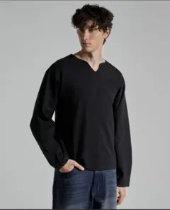 ベーシックコットンロングスリーブTシャツ　Parts lab.