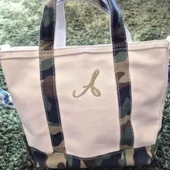 L.L.Bean カモフラ柄 キャンバストートバッグショルダーストラップ付きのサムネイル