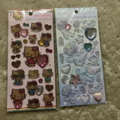 キラキララインストーンシール　日焼けキティ　シナモロール