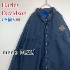 ●BA188【US輸入】ハーレーダビッドソン 長袖 シャツ men's【4XL】