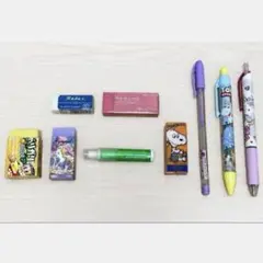 文具まとめ売り 消しゴム カドケシ シャーペン ボールペン ディズニーのサムネイル