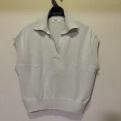 earth music&ecology アイボリー ニットベスト