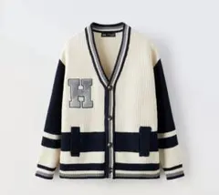 ZARA ザラ　VARSITY ニット　カーディガン