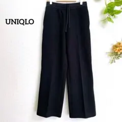 ユニクロ スウェットパンツ　ワイドパンツ イージーパンツ M ブラック 黒