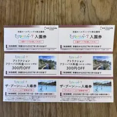 ひらかたパーク 株主優待　入園券 アトラクション割引券 プール入場券 各2枚のサムネイル