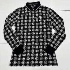admiral golf 長袖ポロシャツ 黒 総柄 メンズMサイズ アドミラルのサムネイル