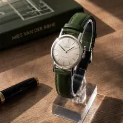 OMEGA オメガ Geneve 手巻 稼働 レディース腕時計 グリーン革ベルトのサムネイル