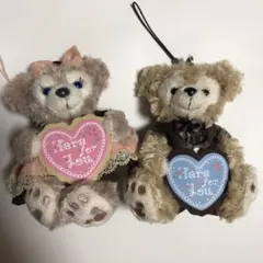 ダッフィー&シェリーメイ　2012 バレンタイン ぬいぐるみバッチ