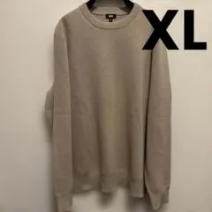 ユニクロ　ウォッシャブルミラノリブクルーネックセーター XL ベージュ