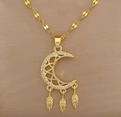 【大人気】ムーン月ドリームキャッチャー✨ネックレス サージカルステンレス