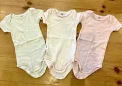 【ほぼ未使用】プチバトーベビー肌着　半袖　セット　12m/74㎝