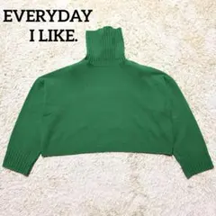 EVERYDAY I LIKE.【Cropped タートルネックプルオーバー】
