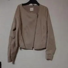 MIIA ベージュ スエード風ジャケット