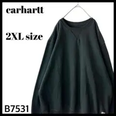 カーハート クールネック スウェット フェードブラック 黒 Vガゼット 2XL