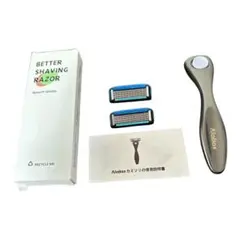 シェーバー 敏感肌用 6枚刃カミソリ 男女兼用 髭剃り 替刃付き ホルダーセット