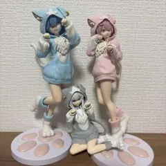 リゼロ フィギュア 3体セット エミリア ラム レム もふもふパック