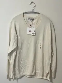 UNIQLOコットンカシミヤＶネックセーター長袖