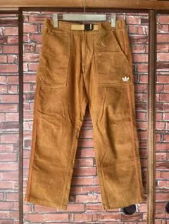 adidas アディダス コーデュロイパンツ キャメル 紐ベルト付き ボトムスM