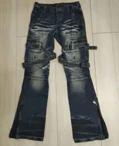 TopIsm 裾ファスナー ブーツカット デニム