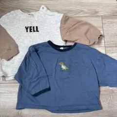 petit main YELL 刺繍 長袖Tシャツセット