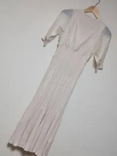 【美品】MERCURYDUO ニットワンピ プリーツ ワンピース ロング丈 Ｍ