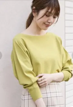 アーバンリサーチサニーレーベル　コットンシルクボートネックニット