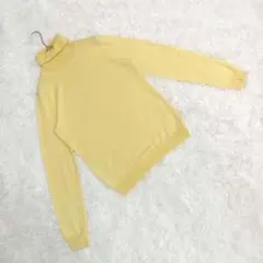 『UNIQLO』 ユニクロ (M) ウールブレンドタートルネックセーター ニット