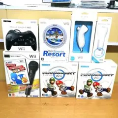 【美品】未使用 Nintendo Wii マリオカート コントローラーPro W