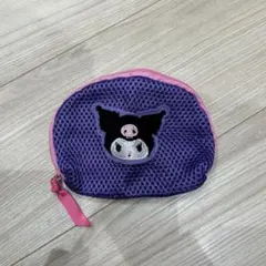 サンリオ さがら刺繍 メッシュポーチ クロミ ガチャガチャ