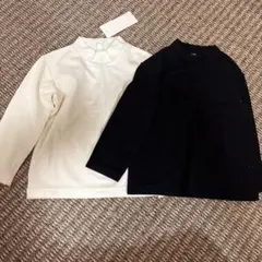 ユニクロ　ヒートテック　リブハイネックトップス　ブラック　100