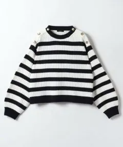 FRAMeWORK 波型フリル切替ニット ネイビー 日本製 - メルカリ