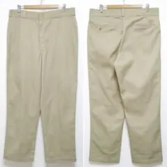 90s W38 L32 DICKIES ワークパンツ 874 カーキ USA製