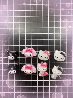 ネイルパーツ　キャラ　ハローキティ　マイメロ　クロミ　デコ　キティちゃん　3d