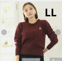 新品　しまむらMARI.EmmY ニット　プルオーバー　赤　レッド　LL