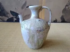 陶芸家　船木研児　船木研兒　白釉手付壺　ピッチャー　舩木　バーナードリーチ　民芸 陶芸家 船木研児 船木研兒 白釉手付壺 ピッチャー 舩木 バーナード