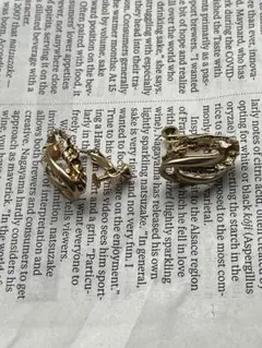 ゴールド クリップ式 イヤリング