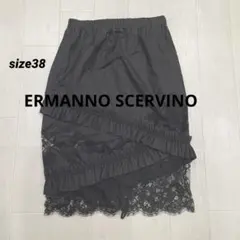 イタリア製美品 ERMANNO SCERVINO レース シアー タイトスカート