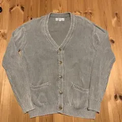 Blue Port ボタン付きカーディガン L グレー