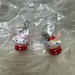 サンリオいちごめじるしアクセサリーガ チャ　マイメロ　ウサハナ2点