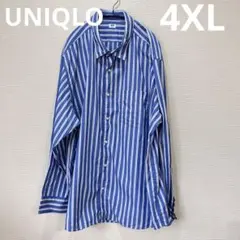 ユニクロ　エクストラファインコットンブロードストライプシャツ コットン　大きめ