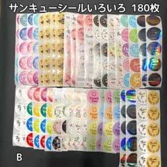 180枚♪ サンキューシール アソート B カラフル