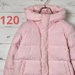 ノースフェイス　ダウンジャケット　ロゴラバーワッペン　ピンク 120