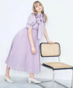 SNIDEL Sustainableボウタイシャツワンピース